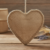 jute netting used for crafts to make a heart