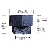 koi pond dimensions on white background