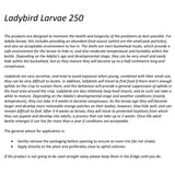 text providing more information on lady bird larvae