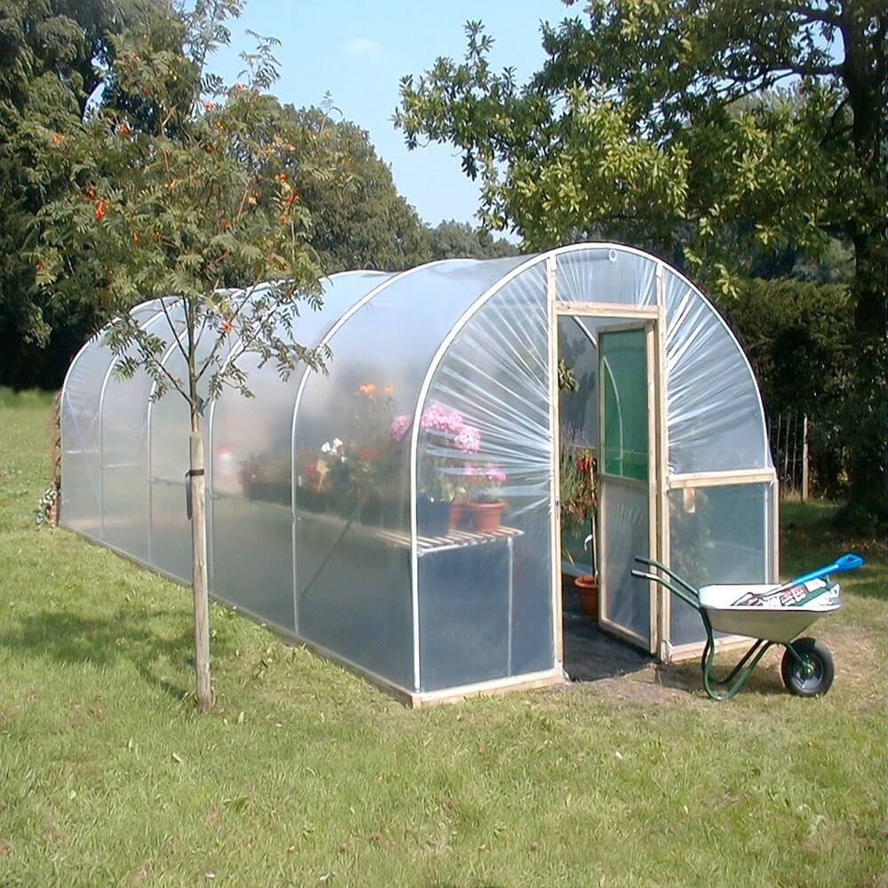 Polytunnels Base Rails Large Polytunnel 8ft, 10ft or 12ft with Trench or Rail Base Options ...