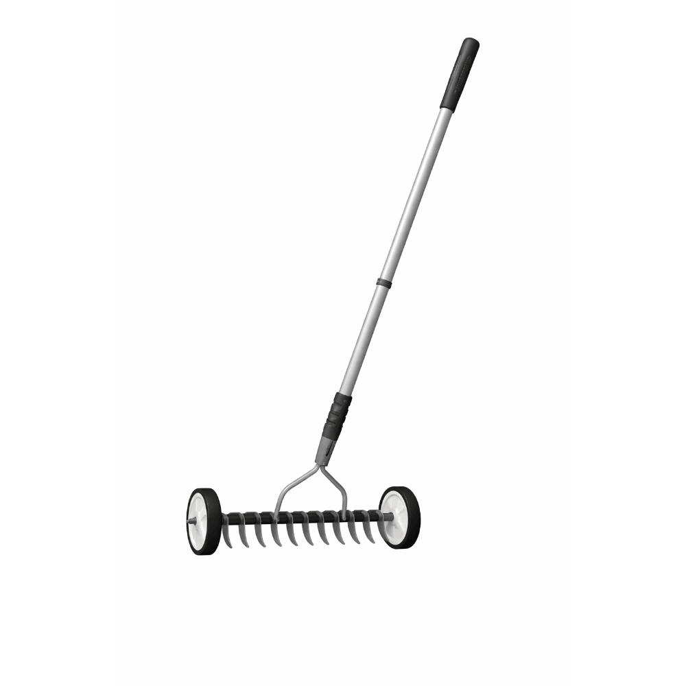lawn scarifier in the garden