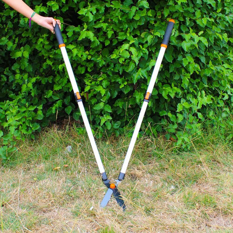 lawn shears in garden