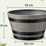 sizing of the light grey barrel 