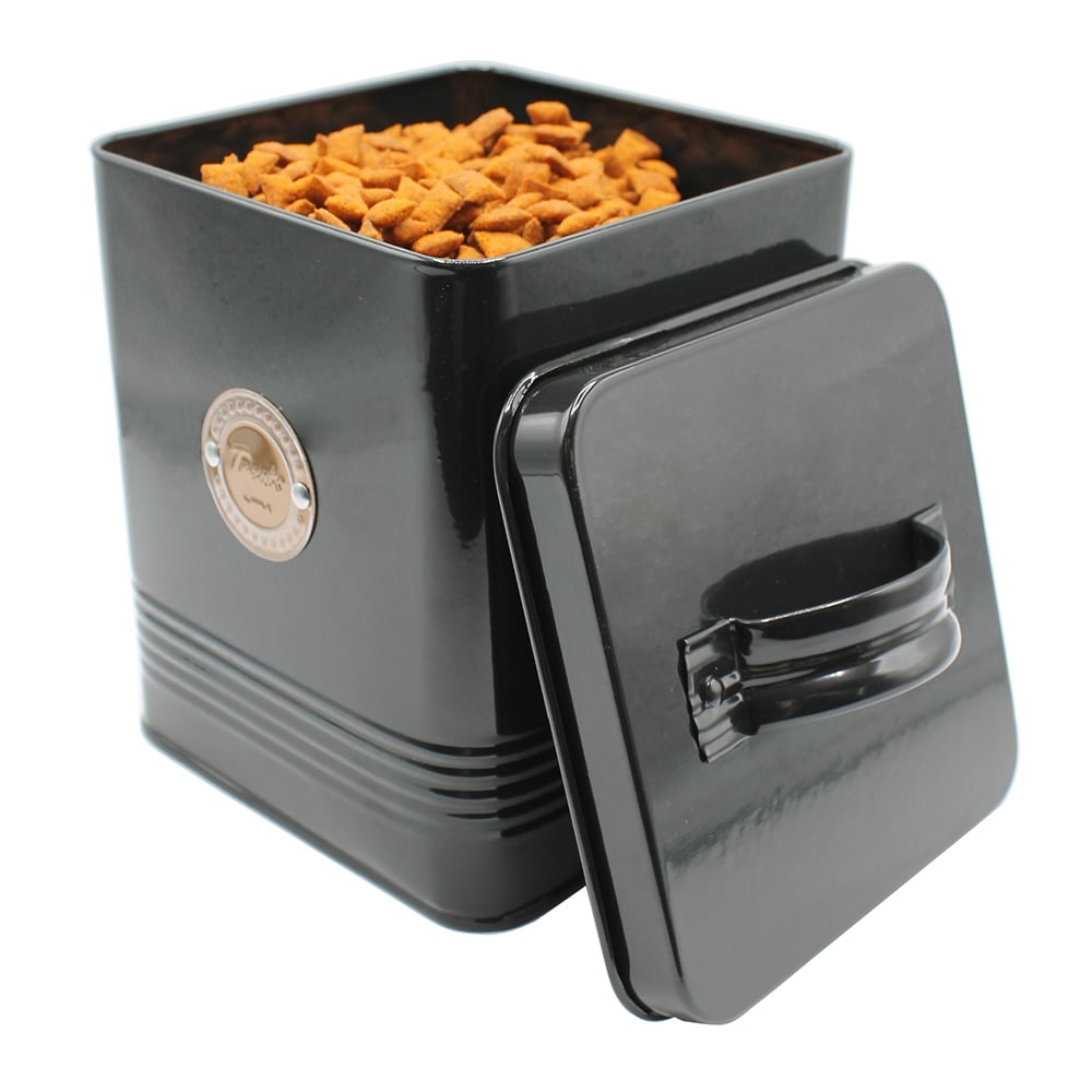 Chocolate or Pet Treat Tin Midnight Black