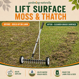 before and after image of the scarifier in use
