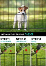 showing step by step instructions for building garden fence