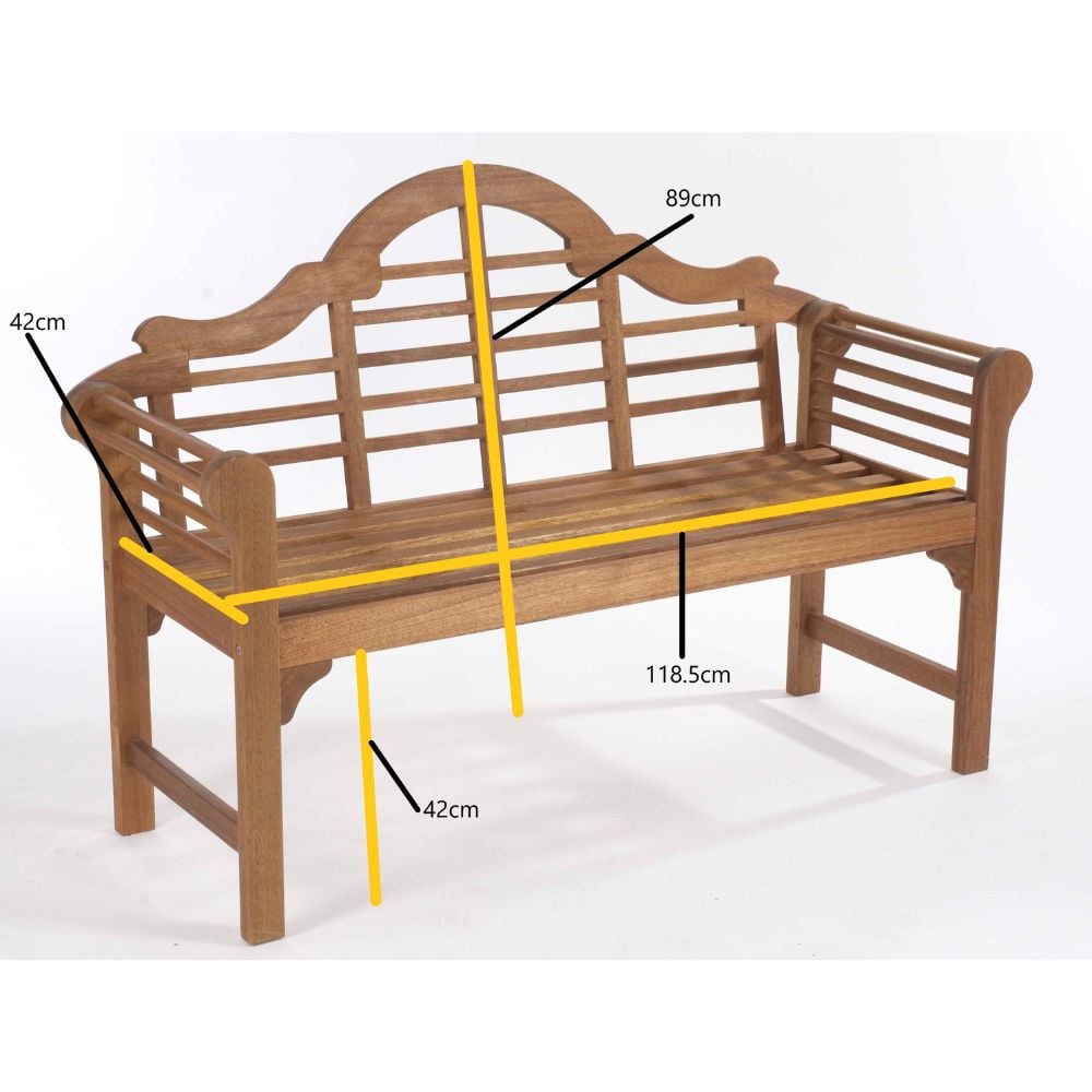 natural lutyens bench for summer garden furniture with measurements