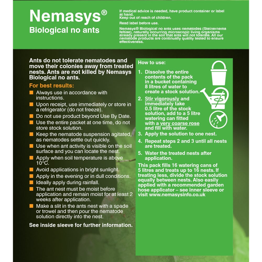 instructions for ant nematodes