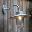 outdoor light on a fence