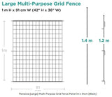 Diagram of fence panel from Panacea