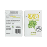 Two River Cottage Organic Seeds packages for parsley on a white background
