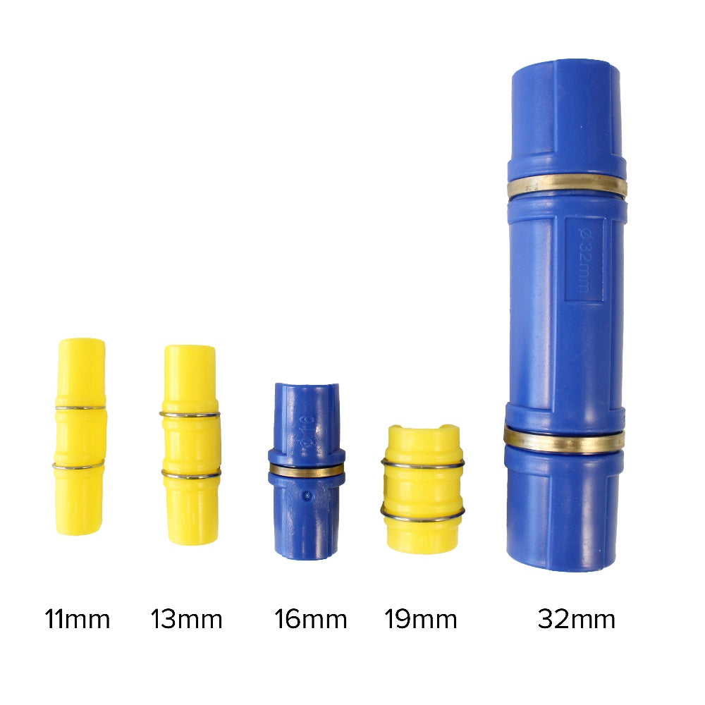 Different size dimensions for heavy duty pipe clips for vegetable cages