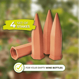 pack of 4 terracotta watering spikes