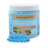 Gardening Naturally pond filter boost balls by the side of pot