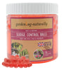 Gardening Naturally Pond Sludge Control Balls in a clear container for reducing organic waste and sludge build-up in garden ponds.