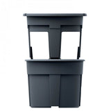 Empty pot for growing potatoes showing the 2 sections