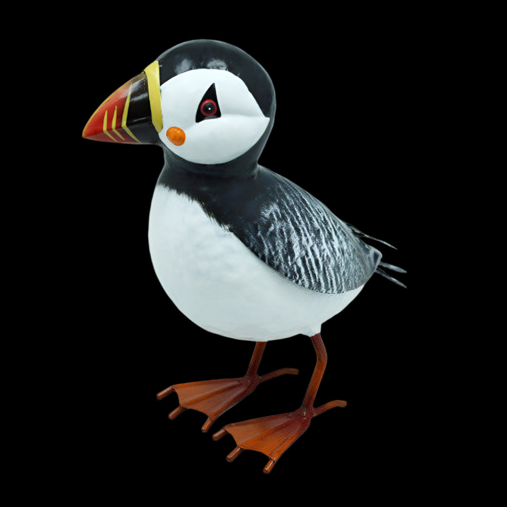 garden puffin decoration metal