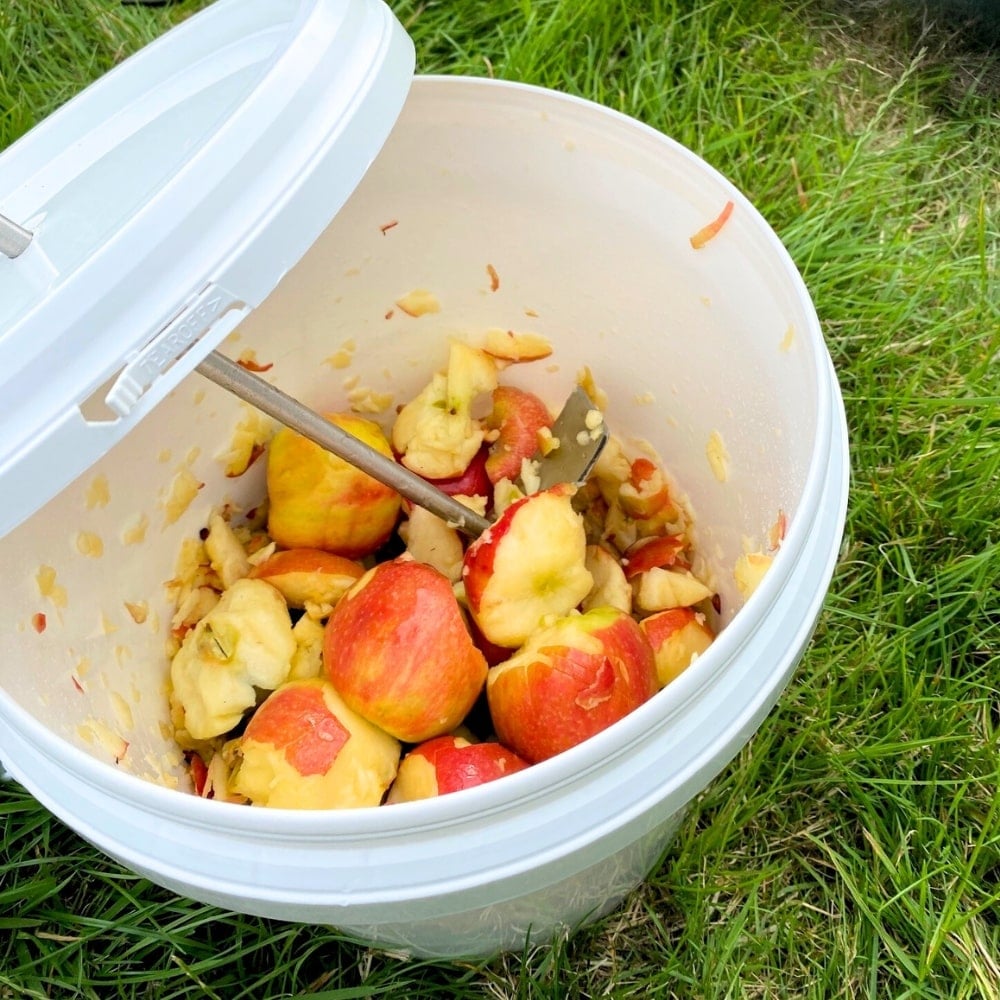 pulpking apple scratter apples half blended