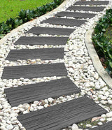 Railroad Tie Stepping Stone Grey