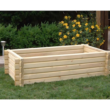 Rectangle build-around planter in garden