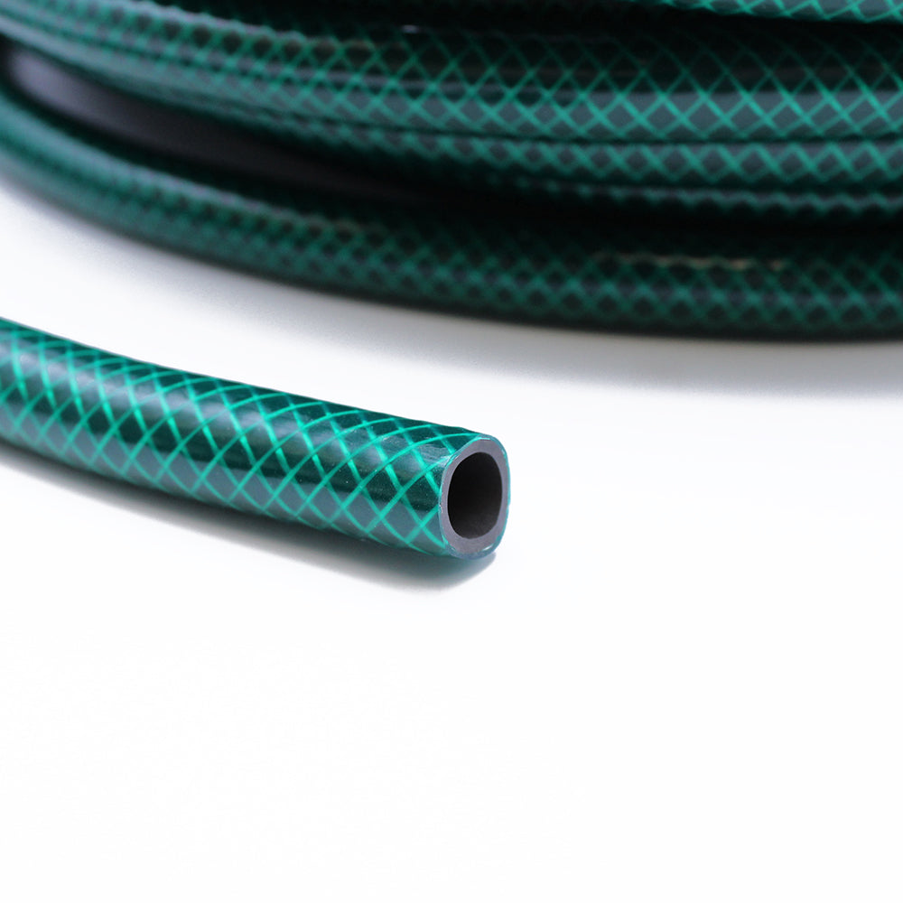 Garden hose reinforced with natural background
