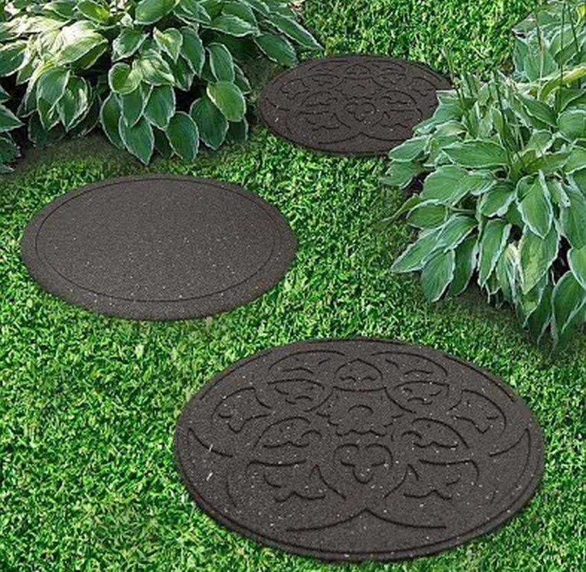 Reversible Stepstone Reversible Scroll Grey Stepping Stone – Gardening Naturally