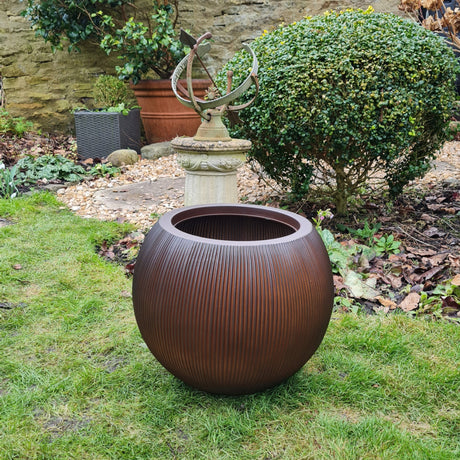 ridged ball cedar plant pot