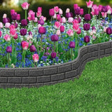 Rubber Border Edging Brick Effect 1.2m Grey