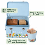 seed tin and dviders set
