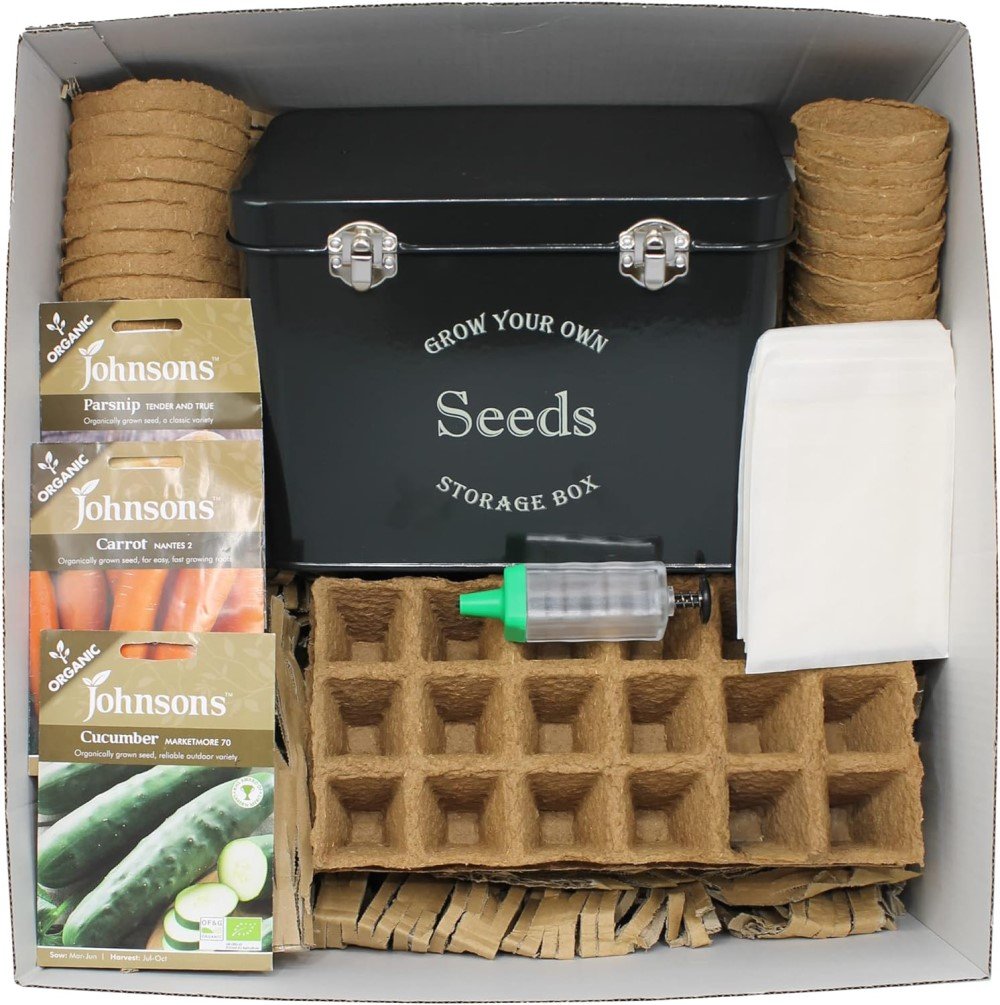 Gardening Gift Set With Seed Storage Tin