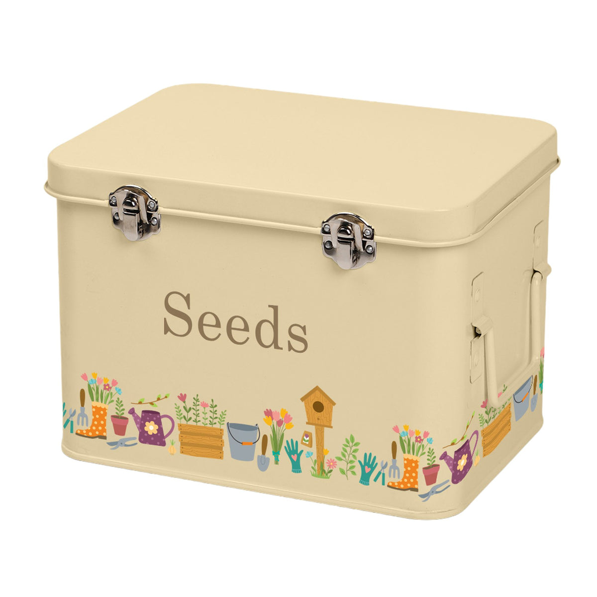 Seed Storage Tin with Seed Envelopes & Dividers