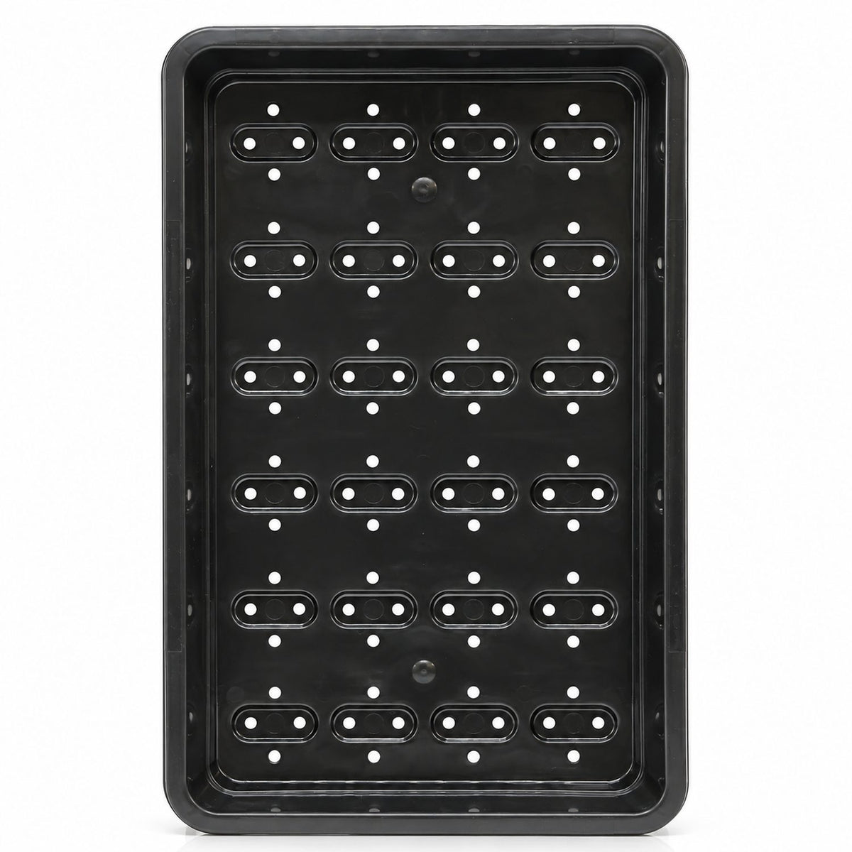 Black seed tray with drainage holes for seedlings, cuttings and propagation