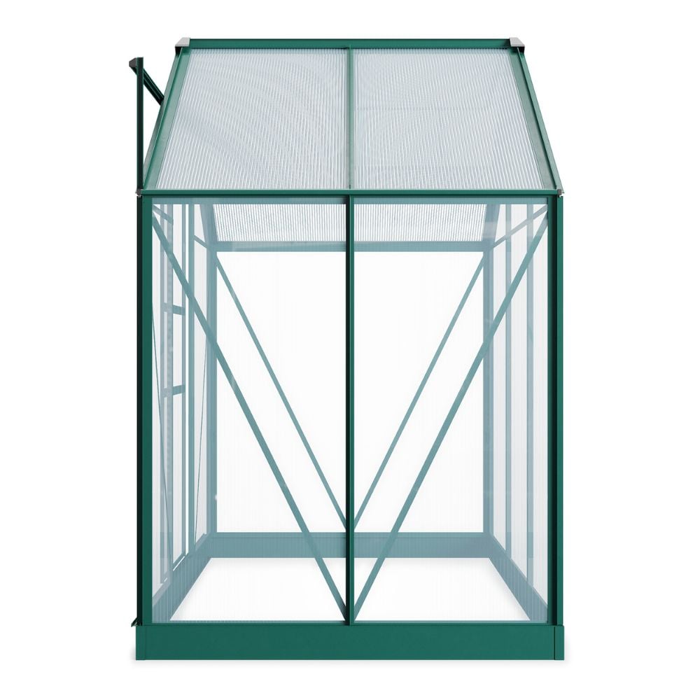 side view of 6x4 greenhouse with sliding door