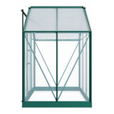 side view of 6x4 greenhouse with sliding door