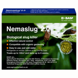 Nemaslug 2.0 biological slug killer packaging with BASF logo