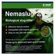 Packet of for Nemaslug 2.0 biological slug killer with a slug on a leaf.