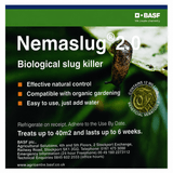 Packet of for Nemaslug 2.0 biological slug killer with a slug on a leaf.