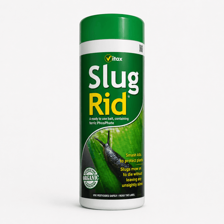 Vitax Slug Rid product container on a white background