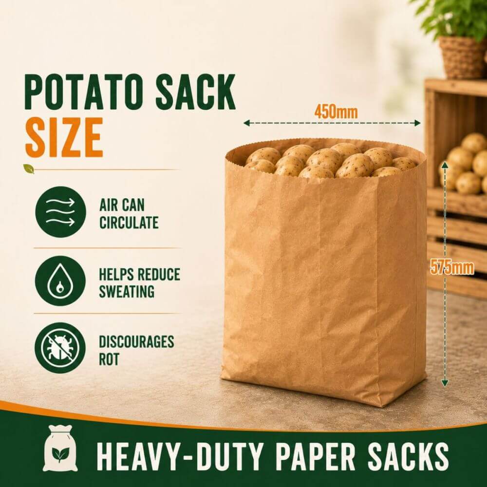 Paper Potato Sacks Small 15KG