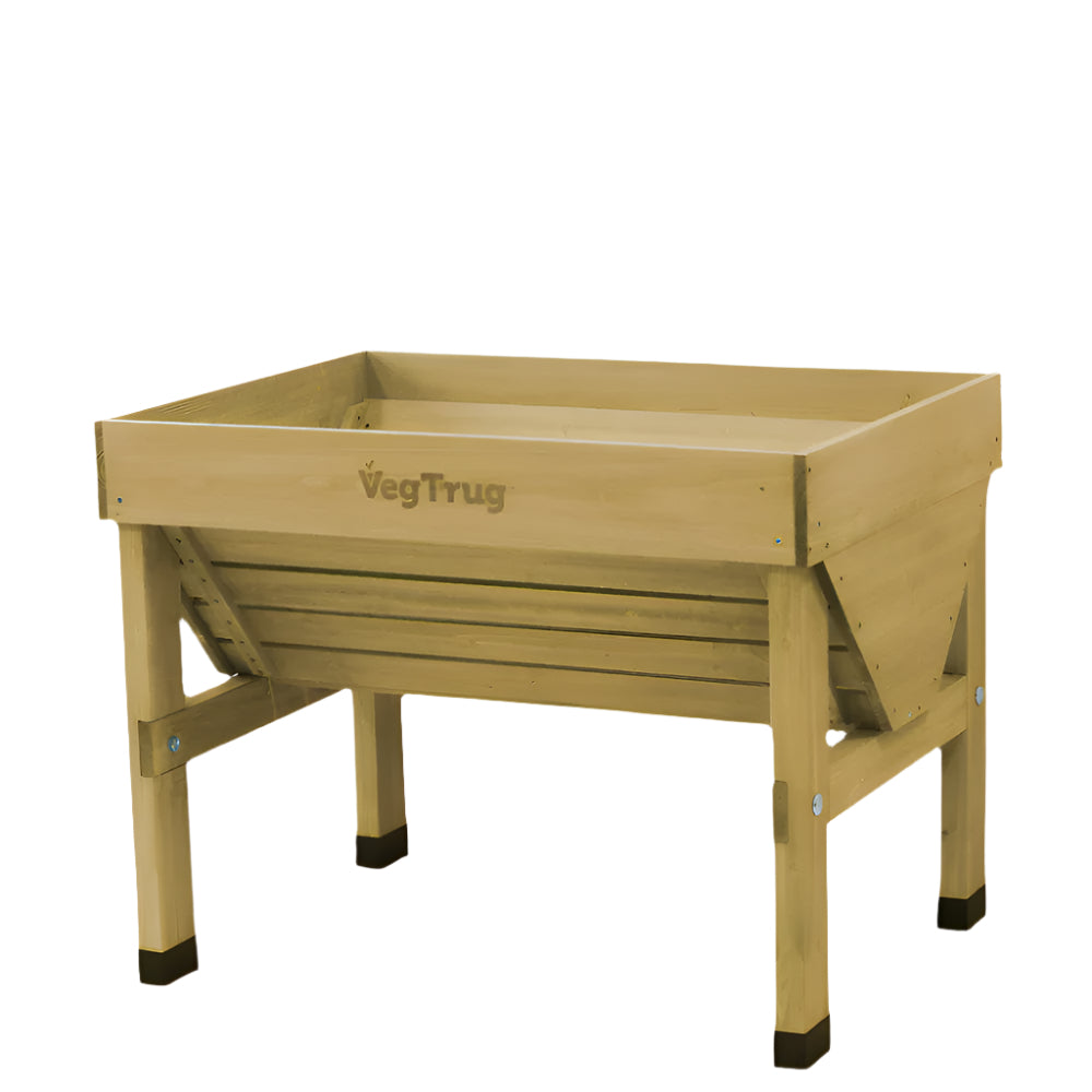 natural wooden vegtrug planter small