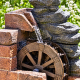 Smart garden water feature with wheel
