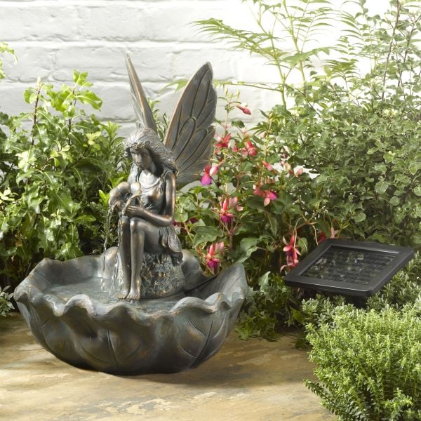 Solar Garden Fairy Water Feature