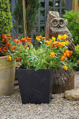 sonata 17.8 in. x 36 in. slate rubber self-watering planter Self Watering Planter From Gardening Naturally