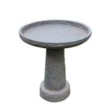 grey stone bird bath