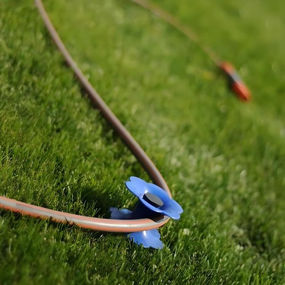 hose transporter in garden