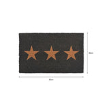 Doormat with 3 stars image shows dimensions 40 x 65cm