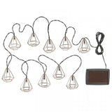 String lights with solar panel and wire