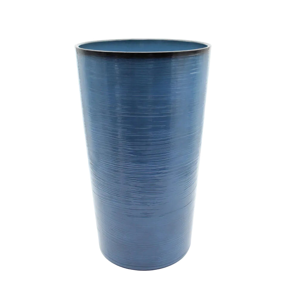 blue tall flower pot