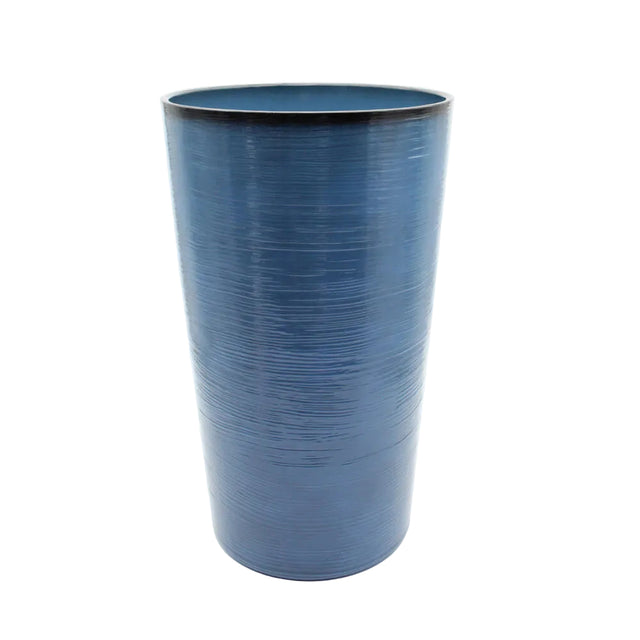 blue tall flower pot