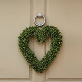 Boxwood Hanging Heart Faux